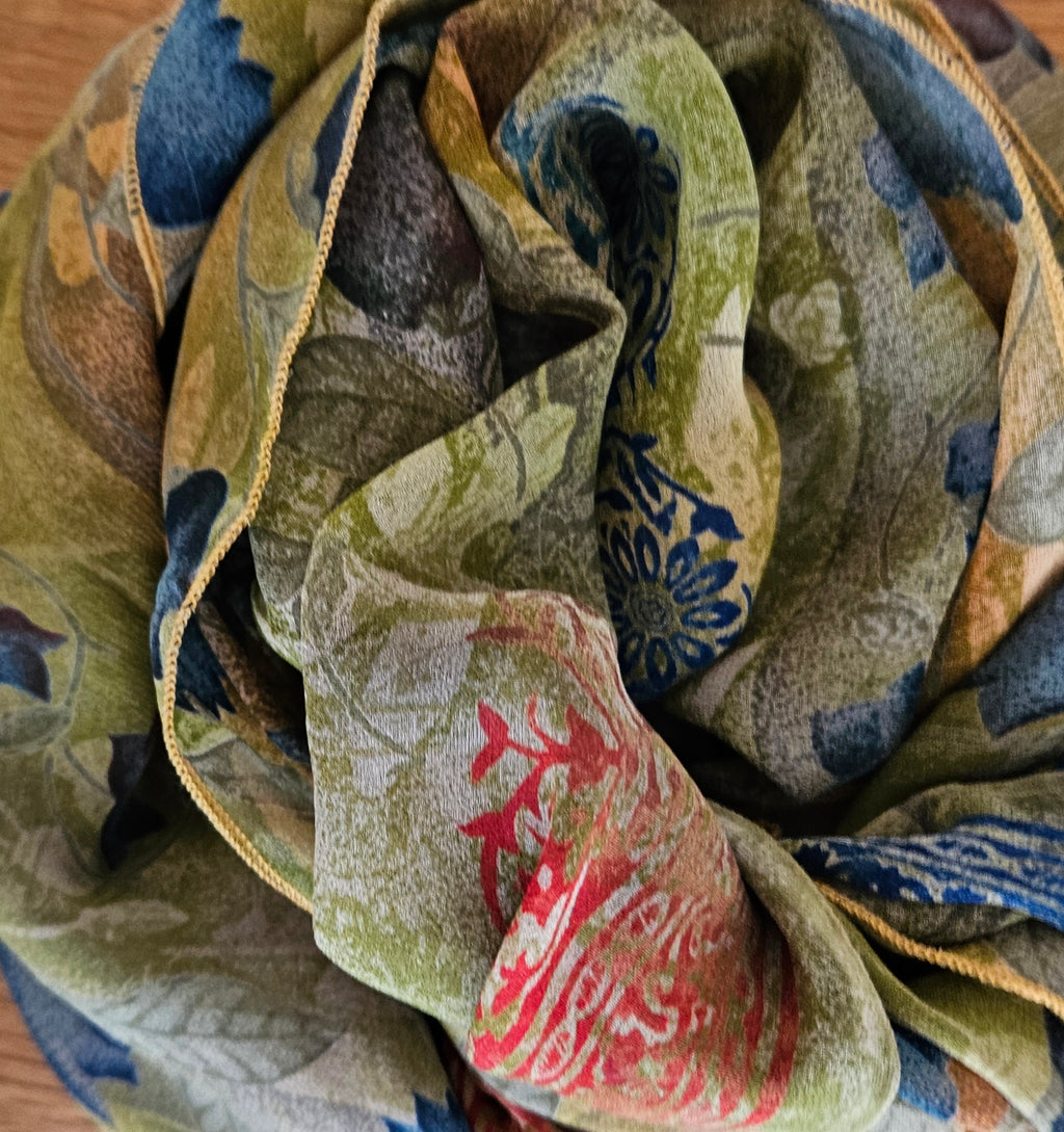 2.1 - Silketørklæde - crêpe georgette